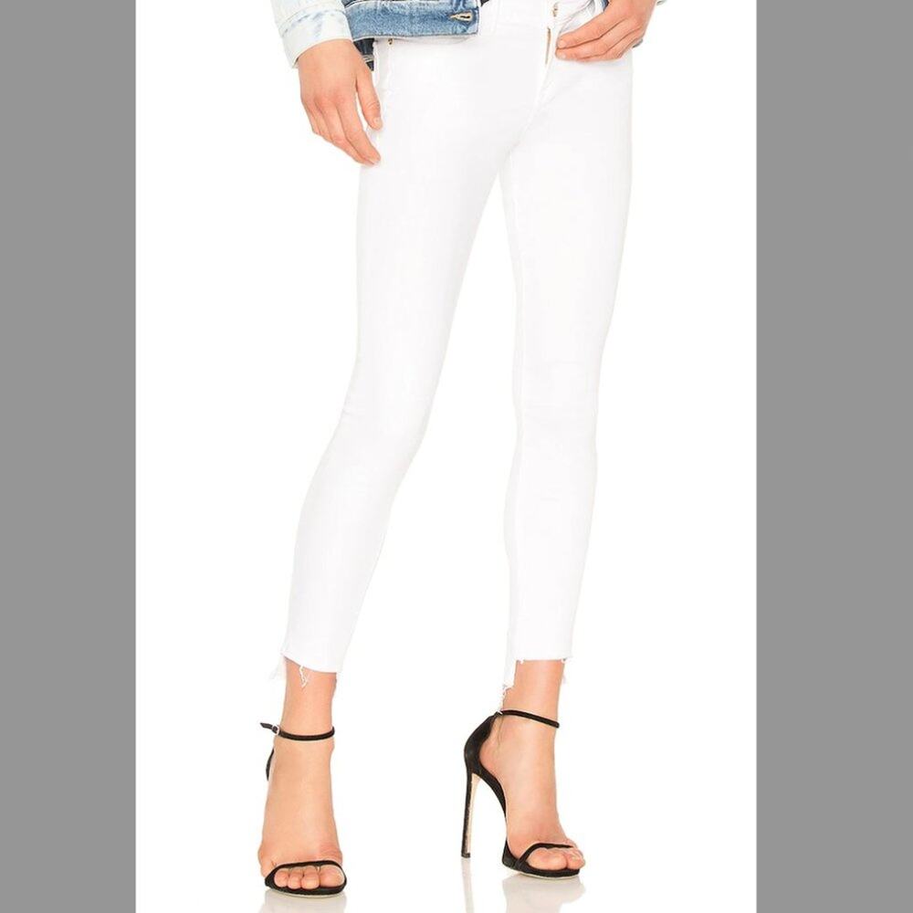 FRAME - Le Skinny De Jeanne Raw Hem Jeans in Blancv